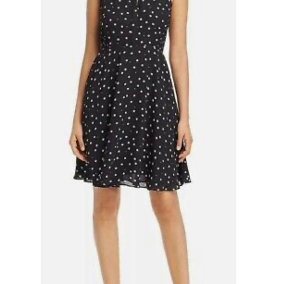 Kate Spade Floral Sleeveless Dress, Black with Pink tiny flowers | Size 2 - Picture 5 of 11
